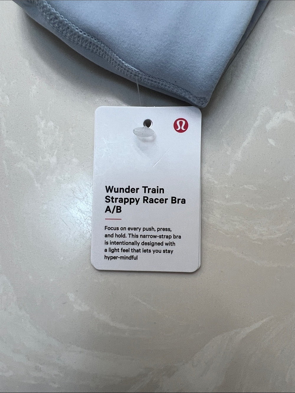 Lululemon Wunder Train Strappy Racer Bra, Stretch Blue, Size 10, A/B Cup NWT - Picture 8 of 10